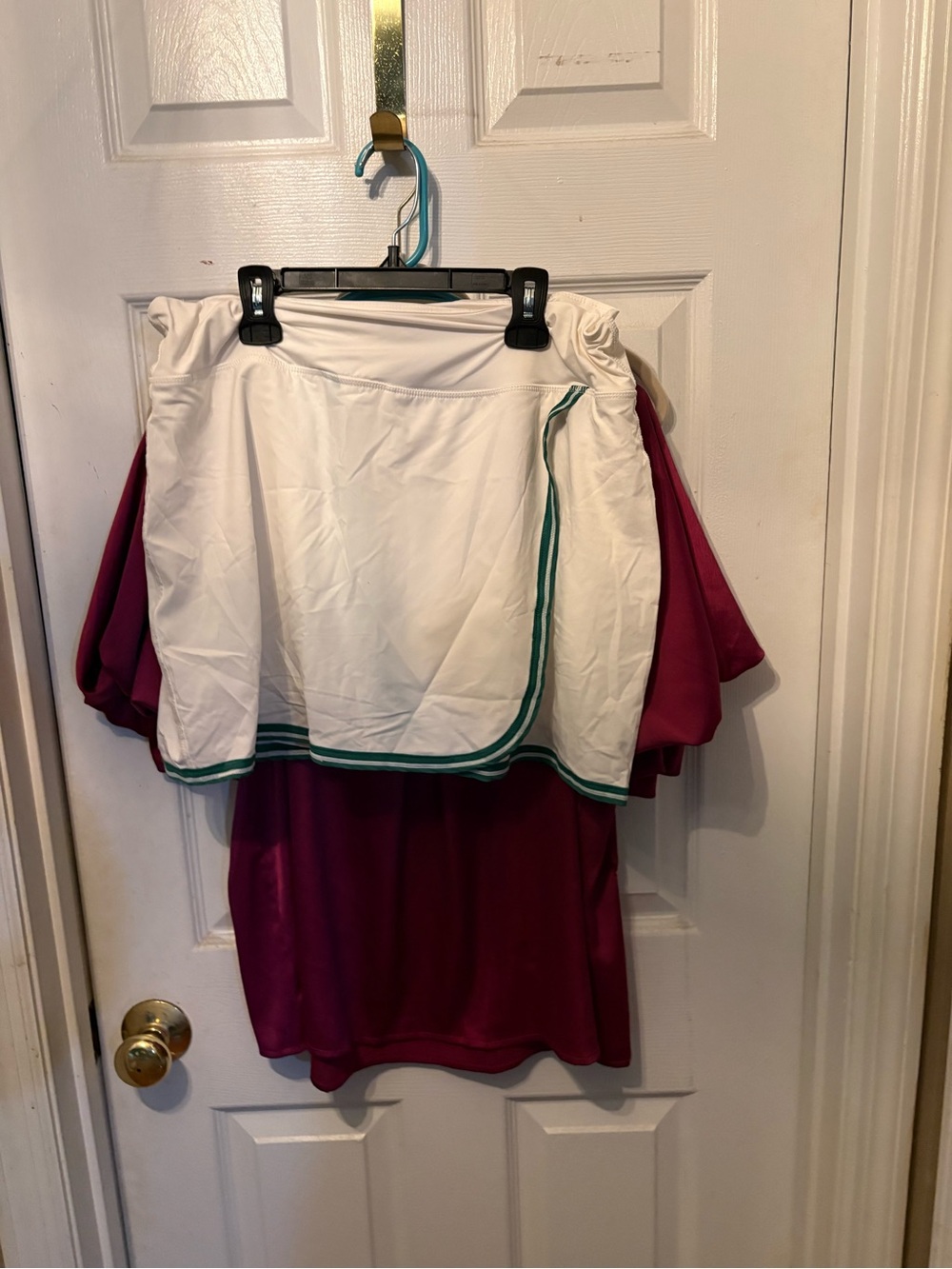 Women's White Skort with Green Trim